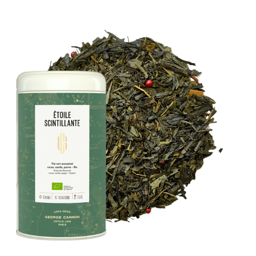 𝗘𝗧𝗢𝗜𝗟𝗘 𝗦𝗖𝗜𝗡𝗧𝗜𝗟𝗟𝗔𝗡𝗧𝗘 - Thé vert parfumé BIO - Gourmand & épicié