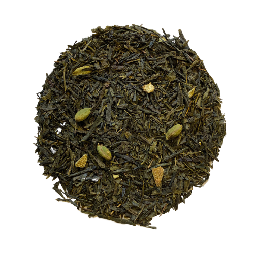 𝗣𝗟𝗘𝗜𝗡 𝗗'𝗘𝗣𝗜𝗖𝗘𝗦 - Thé vert parfumé BIO - Epicé et Agrume