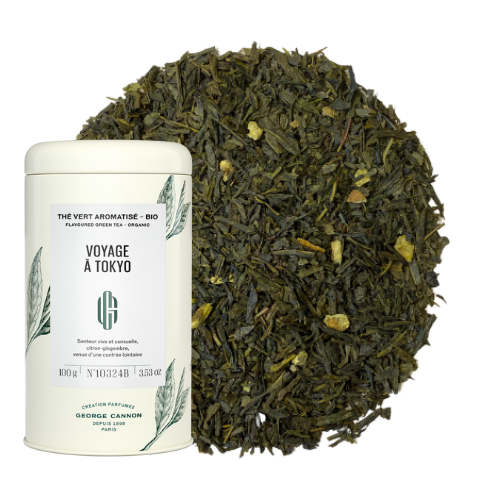 𝗩𝗢𝗬𝗔𝗚𝗘 𝗔 𝗧𝗢𝗞𝗬𝗢 - Thé vert aromatisé BIO - Agrume et Epicé